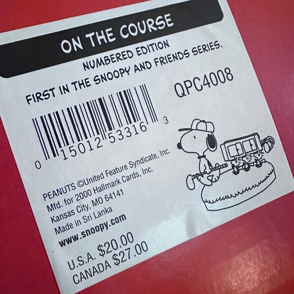 Hallmark Peanuts Gallery Snoopy & Friends Figurine "On The Course" Limited Ed - Picture 2 of 7